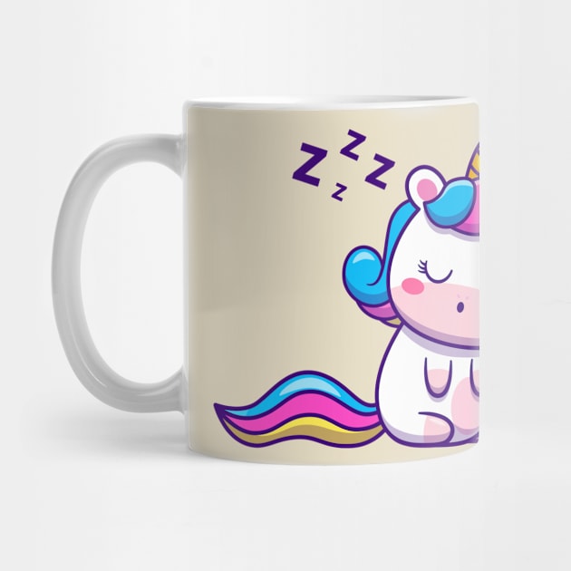 Cute Unicorn Sleeping Cartoon by Catalyst Labs